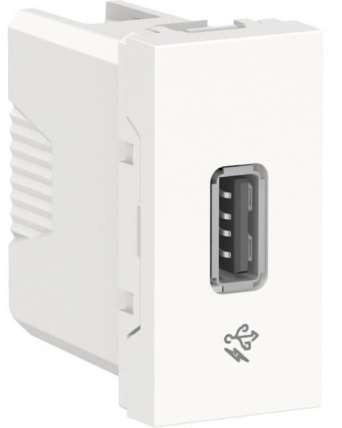 Toma USB 2.0 para carga 1 A. Blanco
