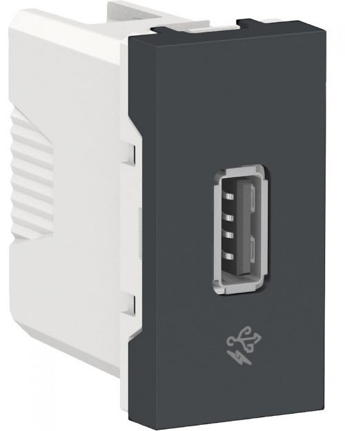 Toma USB 2.0 para carga 1 A. Grafito