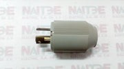 CLAVIJA ARROW HART CAT AH7567N, 10A 250V, 15A 125V, 3P3H, BAQUELITA COLOR GRIS