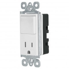 Contacto Aterrizado Y Apagador Classic Contacto eléctrico con clavija de 2 polos + 1 Tierra Contacto para placa eléctrica blanc