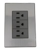 Placa Inox Con 3 Contactos De 1 Modulo