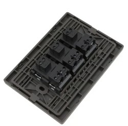 Placa Inox Con 3 Contactos De 1 Modulo