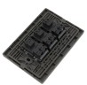 Placa Inox Con 3 Contactos De 1 Modulo