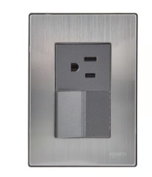 Placa Inox 1 Apagador y 1 T 1.5, Oxford
