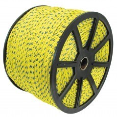1 Metro de Cuerda Amarilla de 10mm polipropileno 100% virgen para seguramiento y/o amarre de carga uso industrial, agrícola