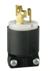 Clavija industrial 125 V 8.4 16.7 m negro y blanco