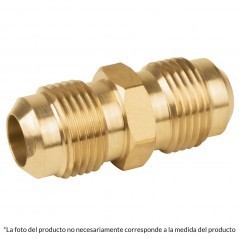 Niple Unión Latón 5/16' X 5/16' Cople para gas Conector para Gas Macho macho 5/16x5/16 tipo FLARE
