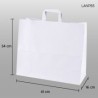 Bolsa de papel blanco con asa 41x34x16cm