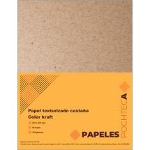 Papel tamaño carta de textura castaña