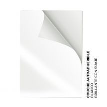 Couche Autoadherible Blanco Brillante con suaje