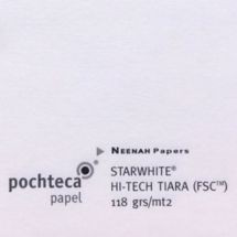 Papel de textura lineal Starwhite Hi-Tech color blanco