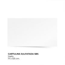 Cartulina Sulfatada SBS 14 puntos 1 cara