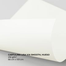 Cartulina lisa Via Smooth color hueso 216g/m2