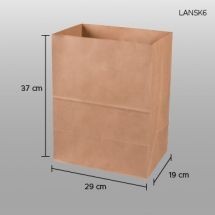 Bolsa de papel craft (kraft) sin asa 29x37x19cm