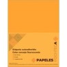 Etiqueta adhesiva tamaño carta naranja fluorescente