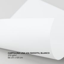 Cartulina lisa Via Smooth color blanco 270 g/m2