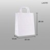 Bolsa de papel blanco con asa 22x28x13cm