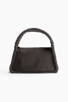 Bolso con borde en tejido peluche