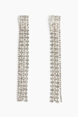 Aretes largos con pedrería