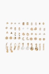 25 pares de aretes y aretes de botón