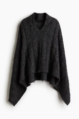 Capa en tejido trenzado de mezcla de mohair