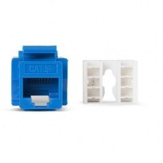 Módulo Jack Keystone Cat5e con terminación 110 para faceplate - Color Azul Jack azul categoria 5e Jack cat5e cat 5e