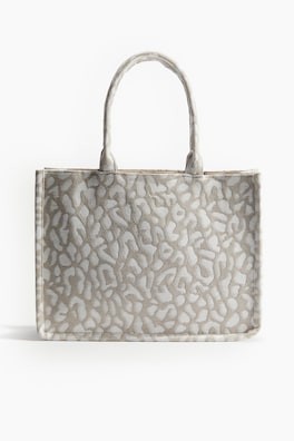 Bolso shopper en jacquard
