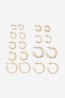 9 pares de aretes de aro