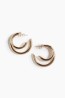 Aretes de aro dobles