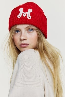 Gorro en tejido acanalado