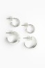 2 Pares de aretes de aro