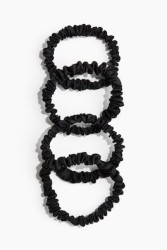 4-pack de scrunchies en seda