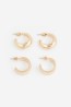 2 pares de aretes de aro