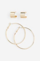2 pares de aretes de aro