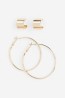 2 pares de aretes de aro