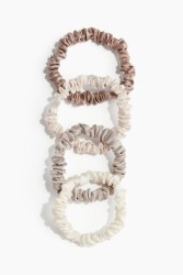 4-pack de scrunchies en seda