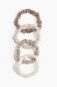 4-pack de scrunchies en seda