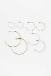 4 pares de aretes de aro