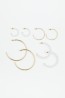 4 pares de aretes de aro