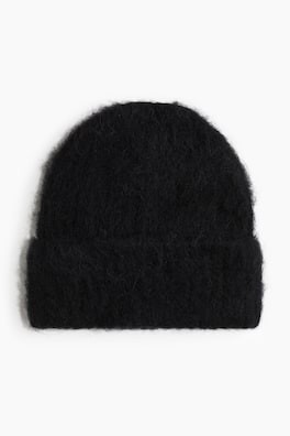 Gorro en tejido acanalado de mezcla de alpaca