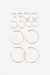 6 pares de aretes de aro