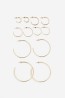 6 pares de aretes de aro