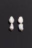Aretes de perla con chapa de oro