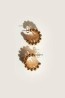 Aretes de aro con chapa de oro