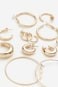 6 pares de aretes de aro