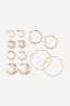 6 pares de aretes de aro