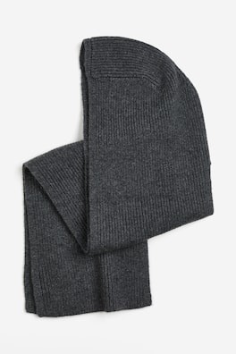 Bufanda con gorro en mezcla de cachemir