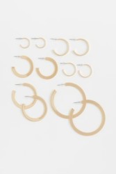 6 pares de aretes de aro