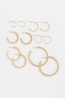 6 pares de aretes de aro