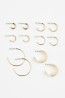 6 pares de aretes de aro